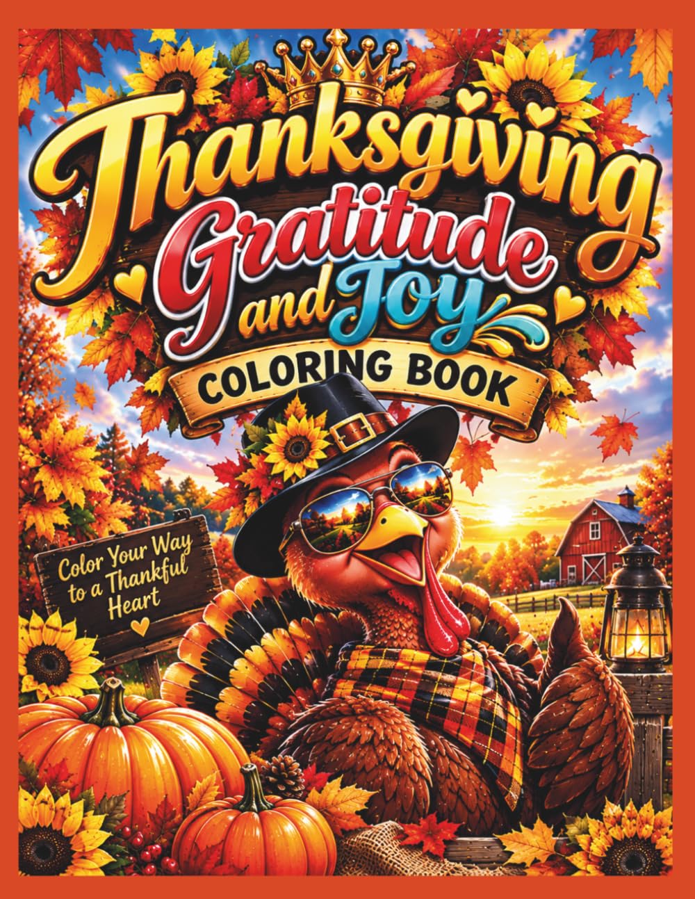 Thanksgiving Gratitude and Joy Coloring Book cover