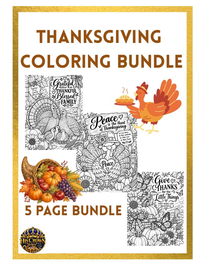 Thanksgiving Coloring Bundle cover